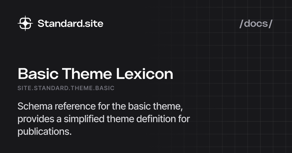 Basic Theme Lexicon - Standard.site